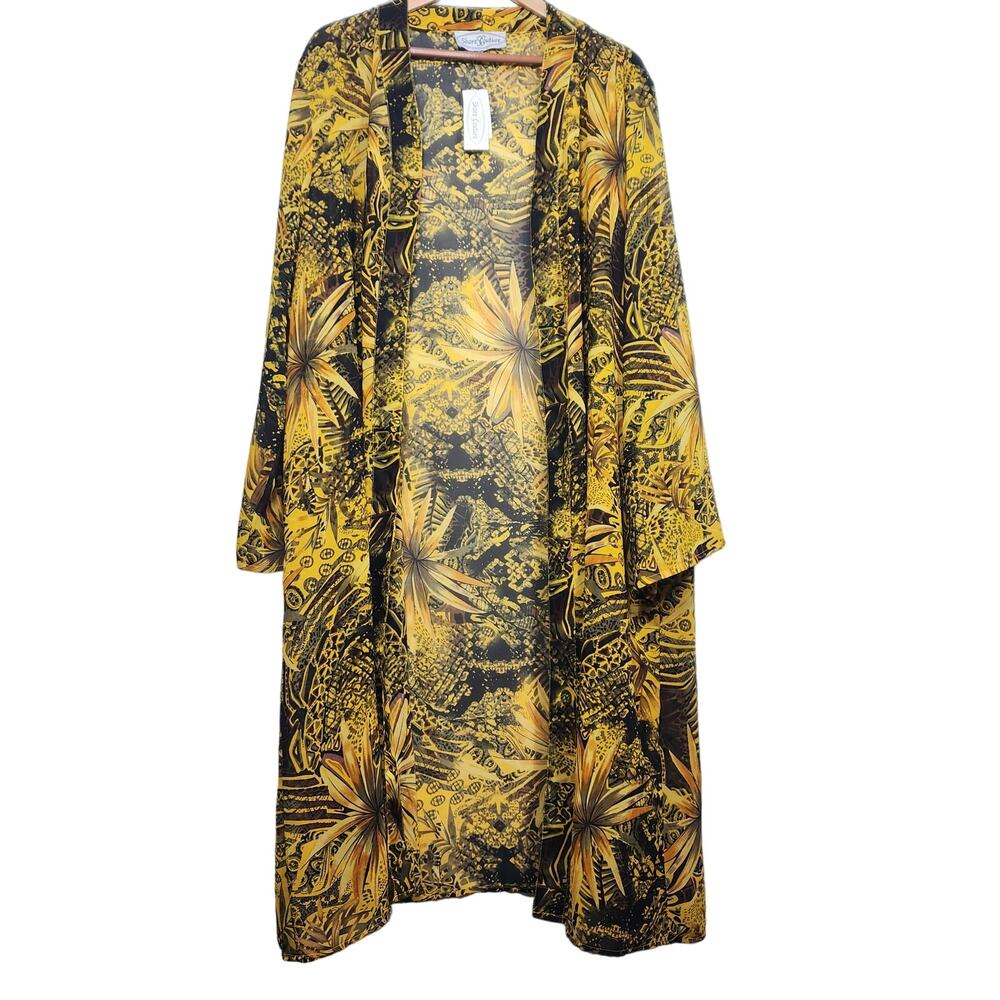 NWT Shore Couture Long Sleeve Tropical Kimono Size 3X